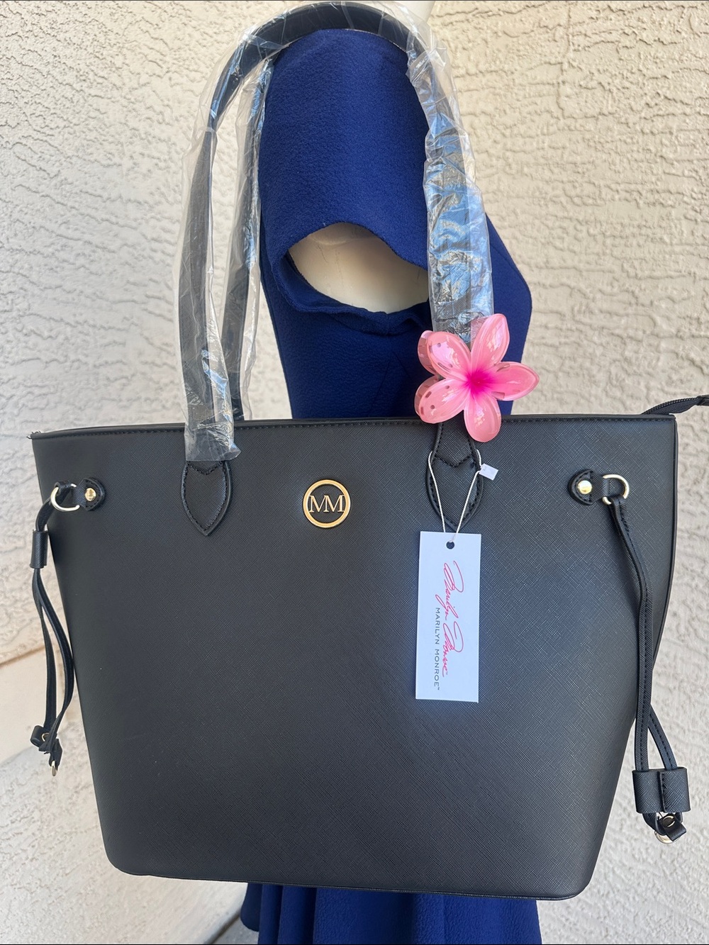 Marilyn Monroe Black Tote with Gold Logo